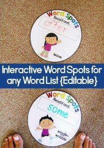 Interactive Word Spots for any Word List {Editable}