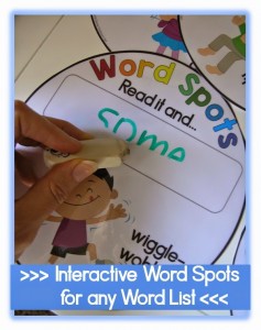 Interactive Word Spots for any Word List {Editable}