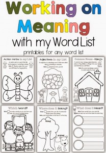 Printables for any Word List