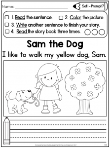 Comprehension for Kindergarten: Differentiated Writing Prompts
