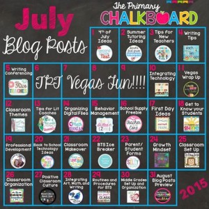 What We're Chalking About JULY: A Visual Blog Calendar