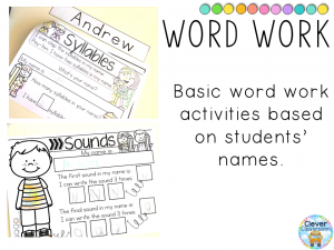 Editable name writing printables and activities for Pre-K and K