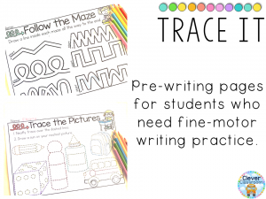 Editable name writing printables and activities for Pre-K and K