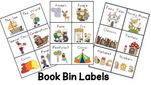 Book bin labels