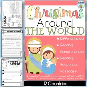  Christmas Around the World Differentiated Reading Response Passages and Printables