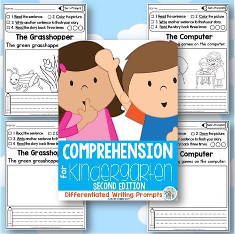 Comprehension for Kindergarten Differentiated Writing Prompts