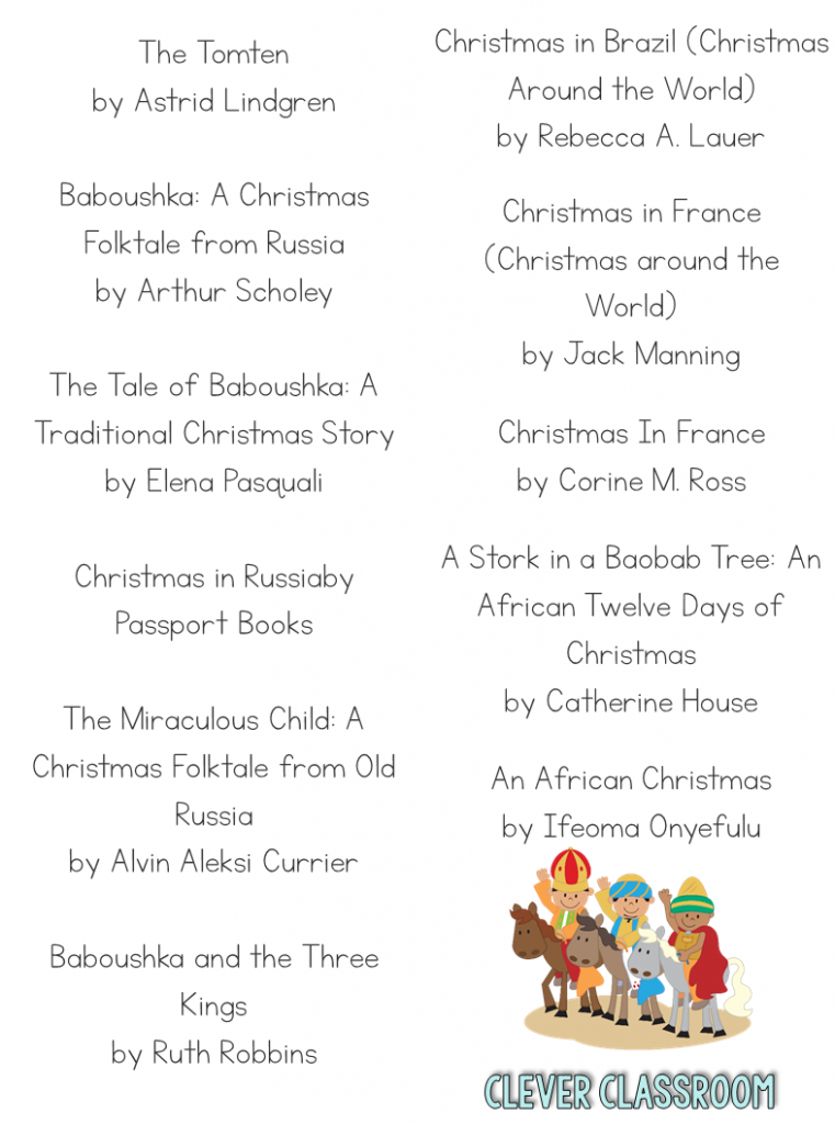Christmas Around the World Book List including complete download list for free