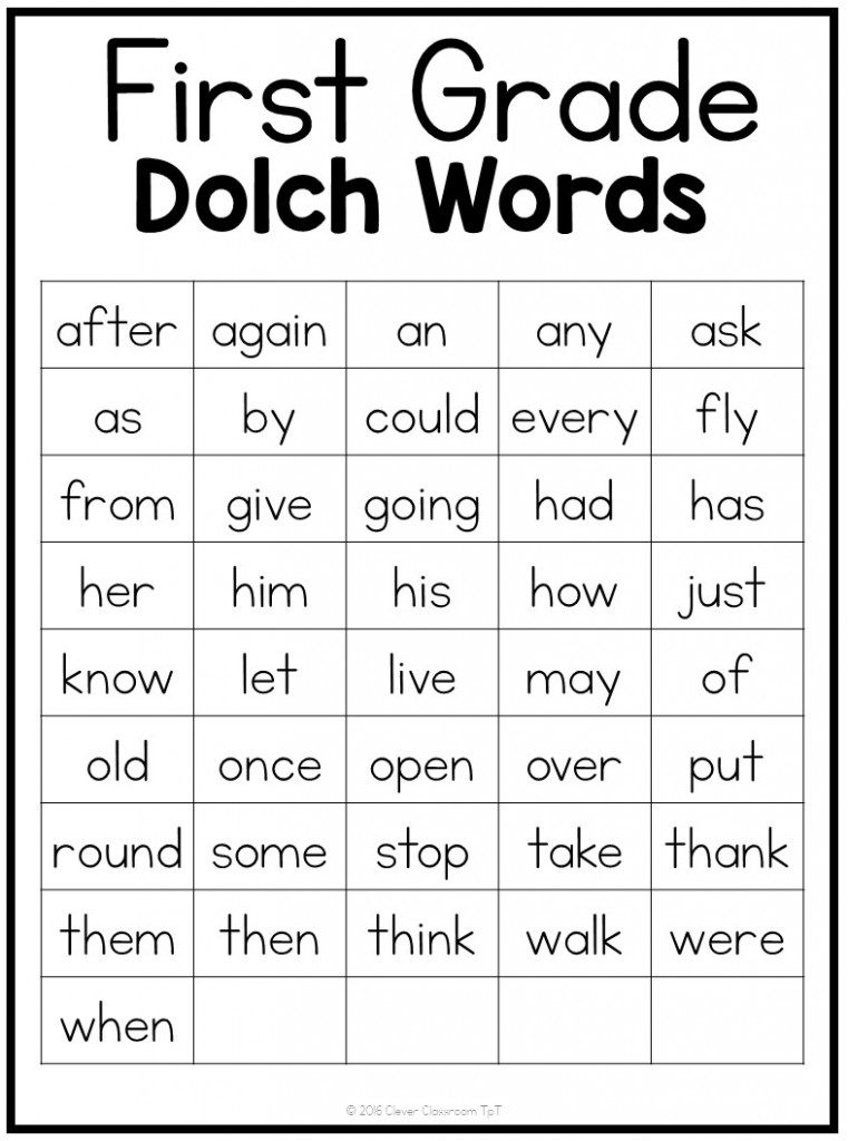 Sight Word T-Shirts BUNDLE: Pre-Primer, Primer, First Grade and Second Grade Dolch words
