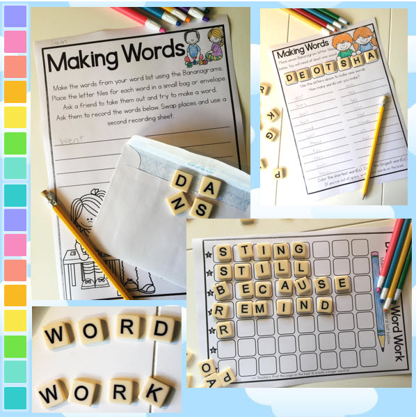 Bananagrams word work freebie