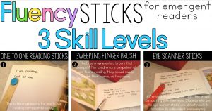 guided reading fluency sticks 3 levels for Kindergarten and first graders