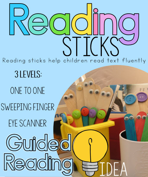Guided reading sticks - 3 levels to help motivate children and develop reading skills