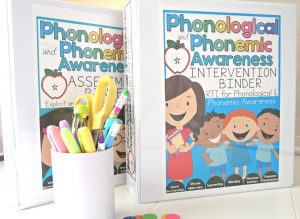 Phonological and Phonemic Awareness Assessment and Intervention Binders BUNDLE