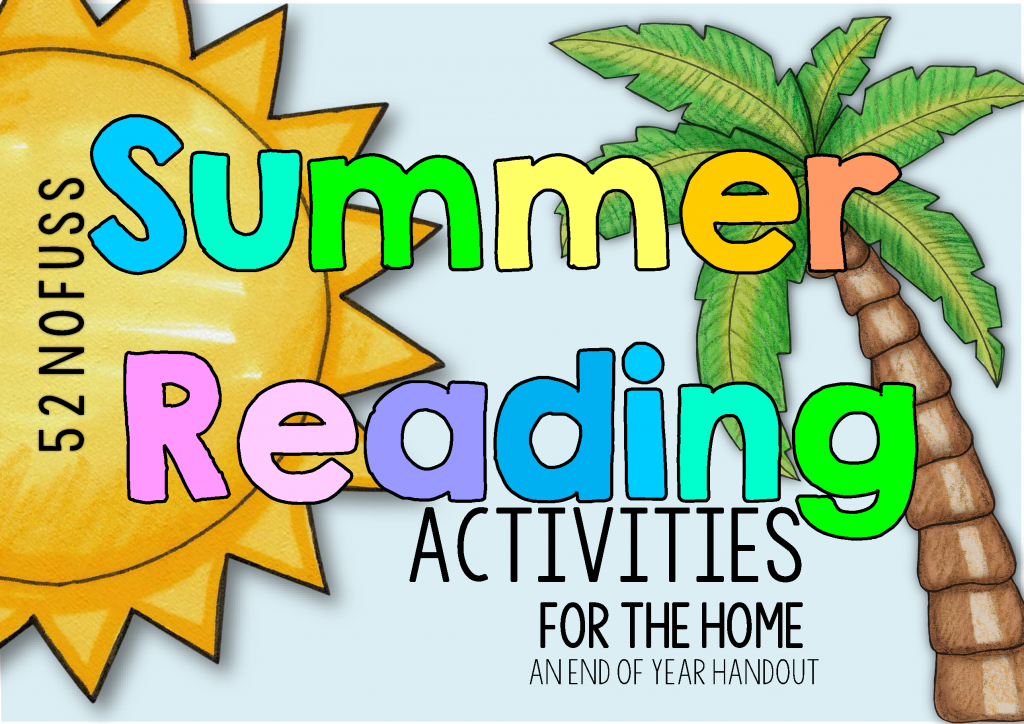 Summer reading for the home handout for parents or download for parents. This post includes a FREE summer vocabulary chart too. 