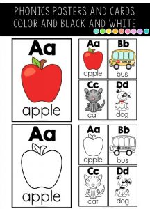 Phonics posters in both color and black and white, in 4 different designs, for ten different spelling patterns