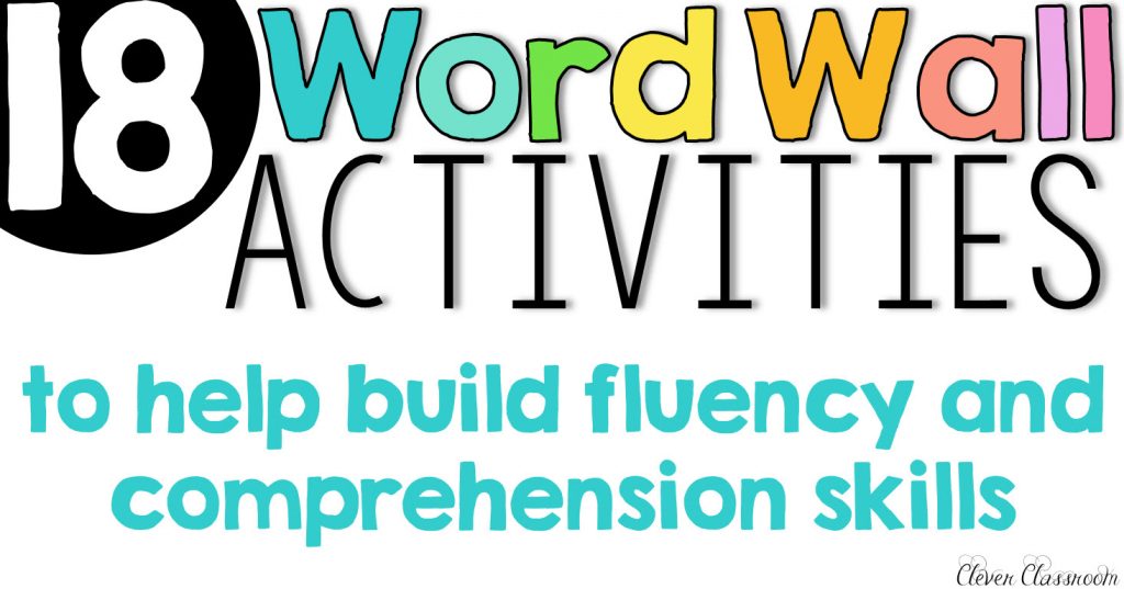 Word wall activities and ideas and a free word wall template