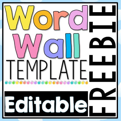 Word Wall template download that you can edit