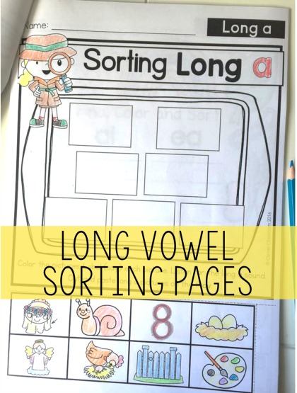 long vowel sorting activities