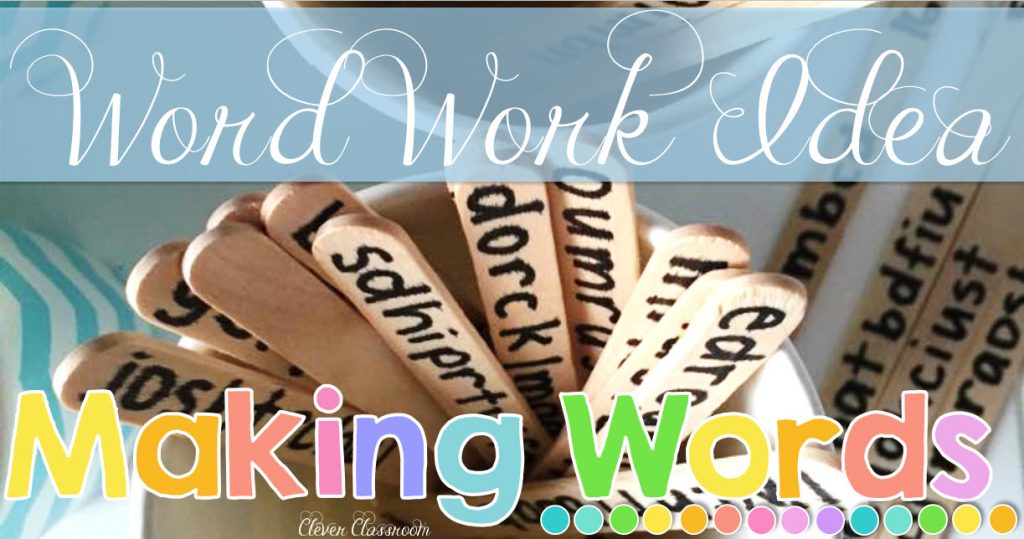 Word work idea header